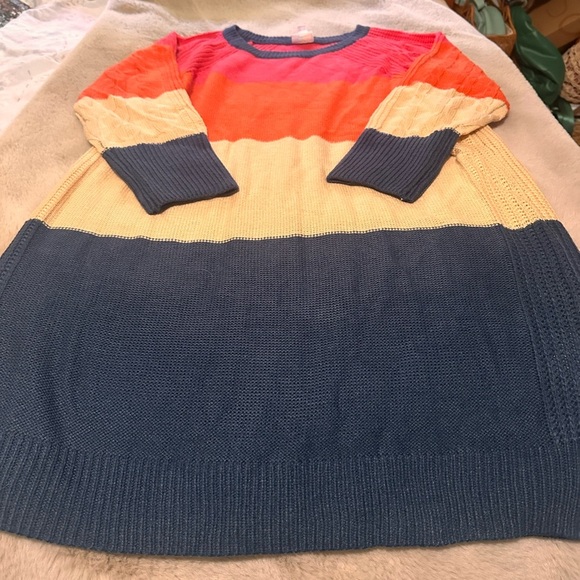 LuLaRoe Dresses & Skirts - Lularoe Lauren Striped Sweater Dress L